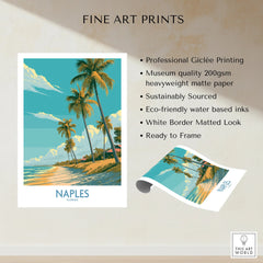 Naples Florida Palms Wall Art — fine art print unframed quality details