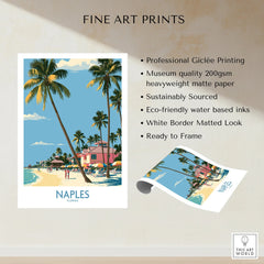 Naples Florida Shore Wall Art — fine art print unframed quality details