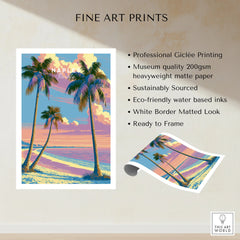 Naples Florida Sunset Travel Poster — fine art print unframed quality details