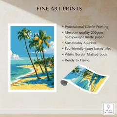 Naples Florida Palm Beach Travel Poster — fine art print unframed quality details