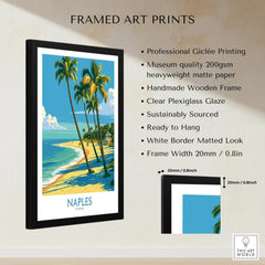 Naples Florida Cove Wall Art — framed print details measurements quality details