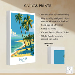 Naples Florida Cove Wall Art — canvas print stretched cotton canvas details