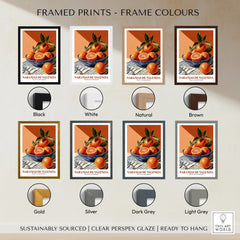Valencia Oranges Spanish Kitchen Wall Art - framed print colour options