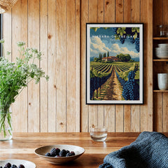 Niagara-on-the-Lake Ontario travel poster with vineyard art, perfect for home wall decor