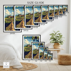 Niagara-on-the-Lake vineyard travel poster in multiple sizes for wall art decor
