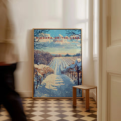 Niagara-on-the-Lake Ontario winter vineyard travel poster wall art for home decor