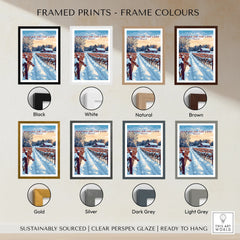 Niagara-on-the-Lake winter vineyard print in 8 frame colors, ready to hang wall art
