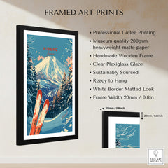 Niseko Print Japan framed art print showcasing professional Giclée printing and stunning mountain landscape.