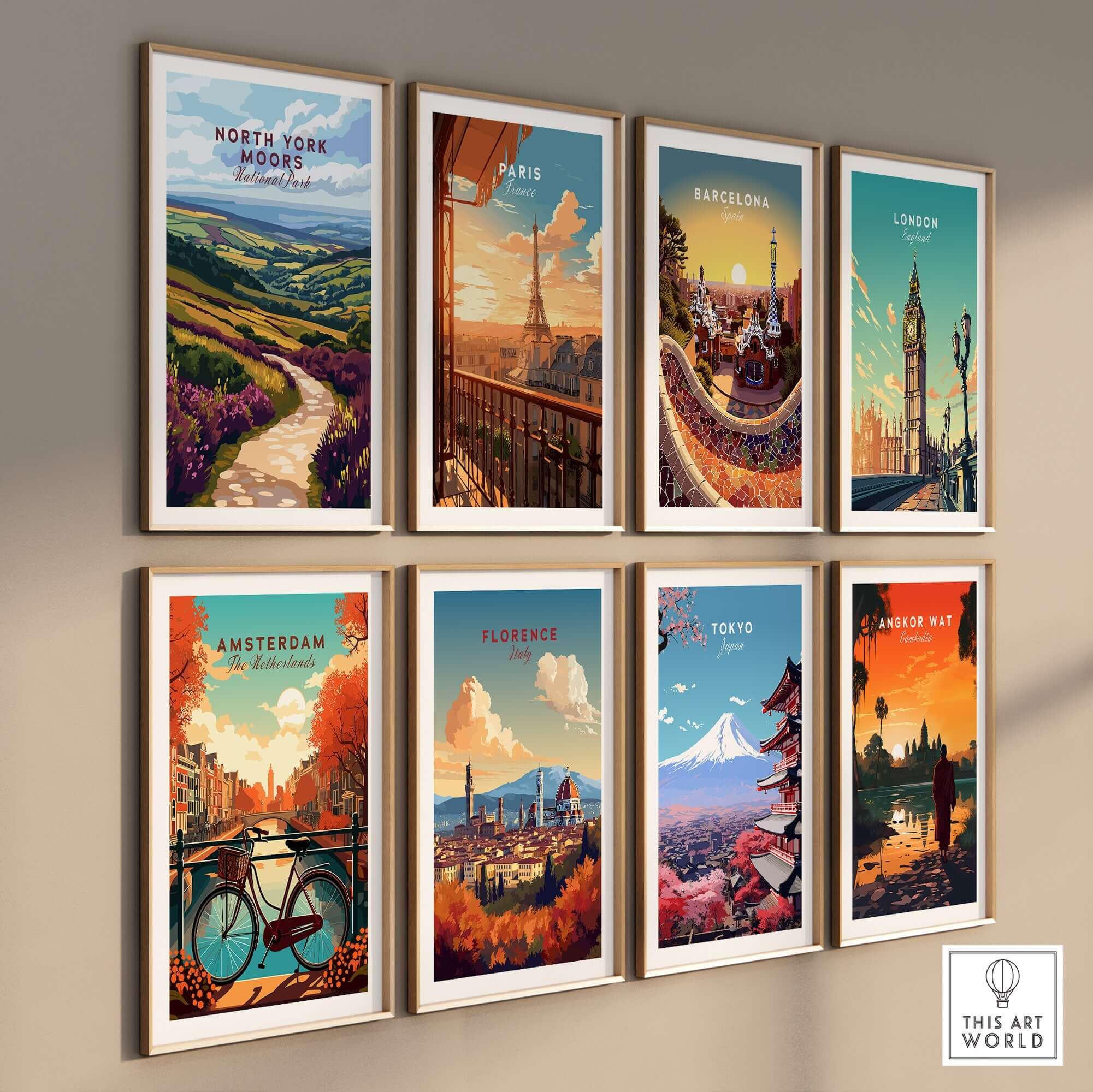 North York Moors Art Print among other city art prints, showcasing beautiful landscapes and vibrant colors.
