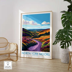 North York Moors National Park Wall Art featuring vibrant landscapes and beautiful colors.