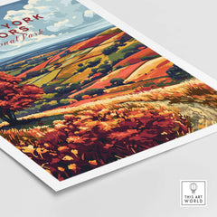 North York Moors Wall Art featuring vivid landscapes and vibrant colors of the iconic National Park.