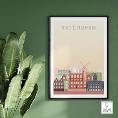Nottingham Skyline Print