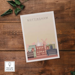 Nottingham Skyline Print