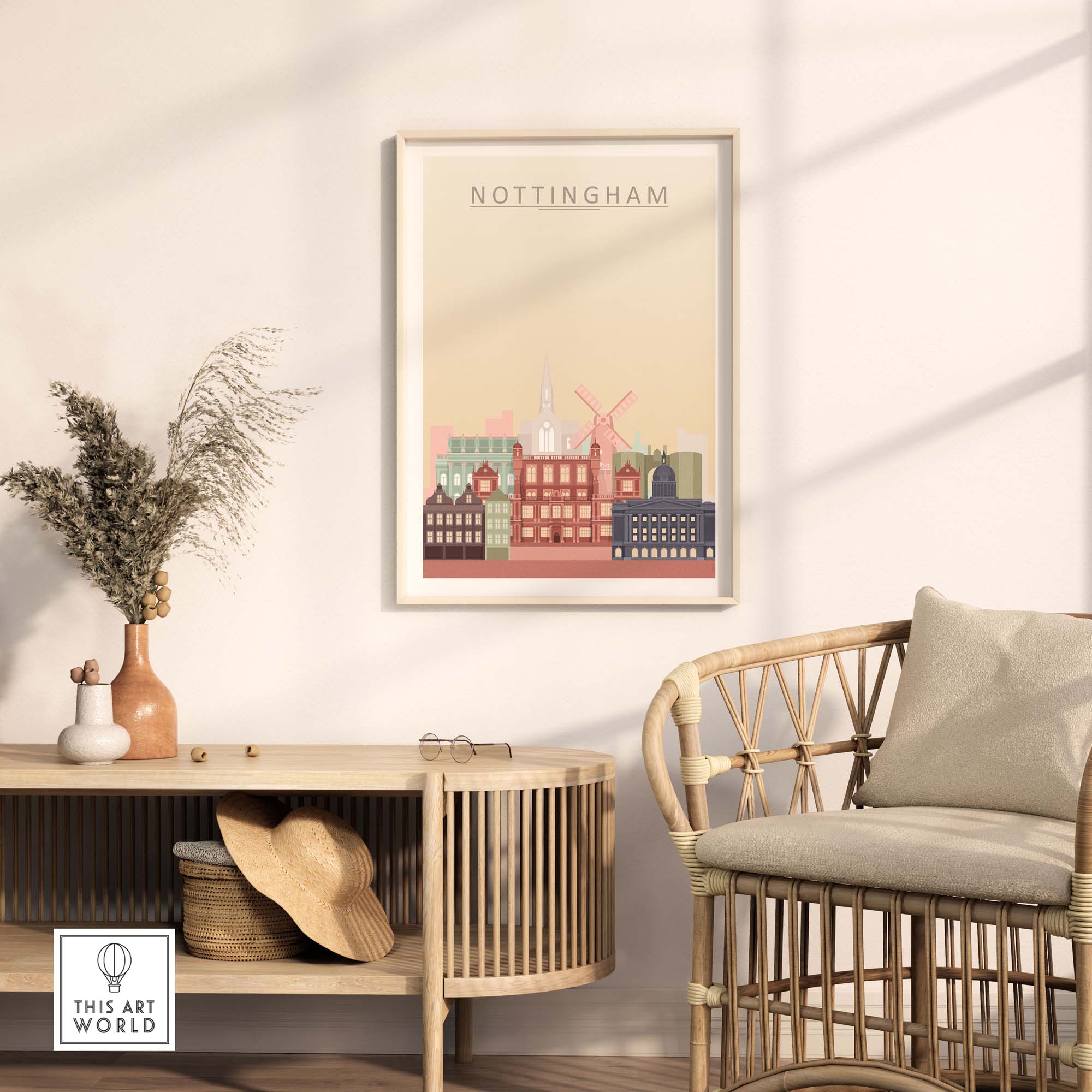 Nottingham Skyline Print