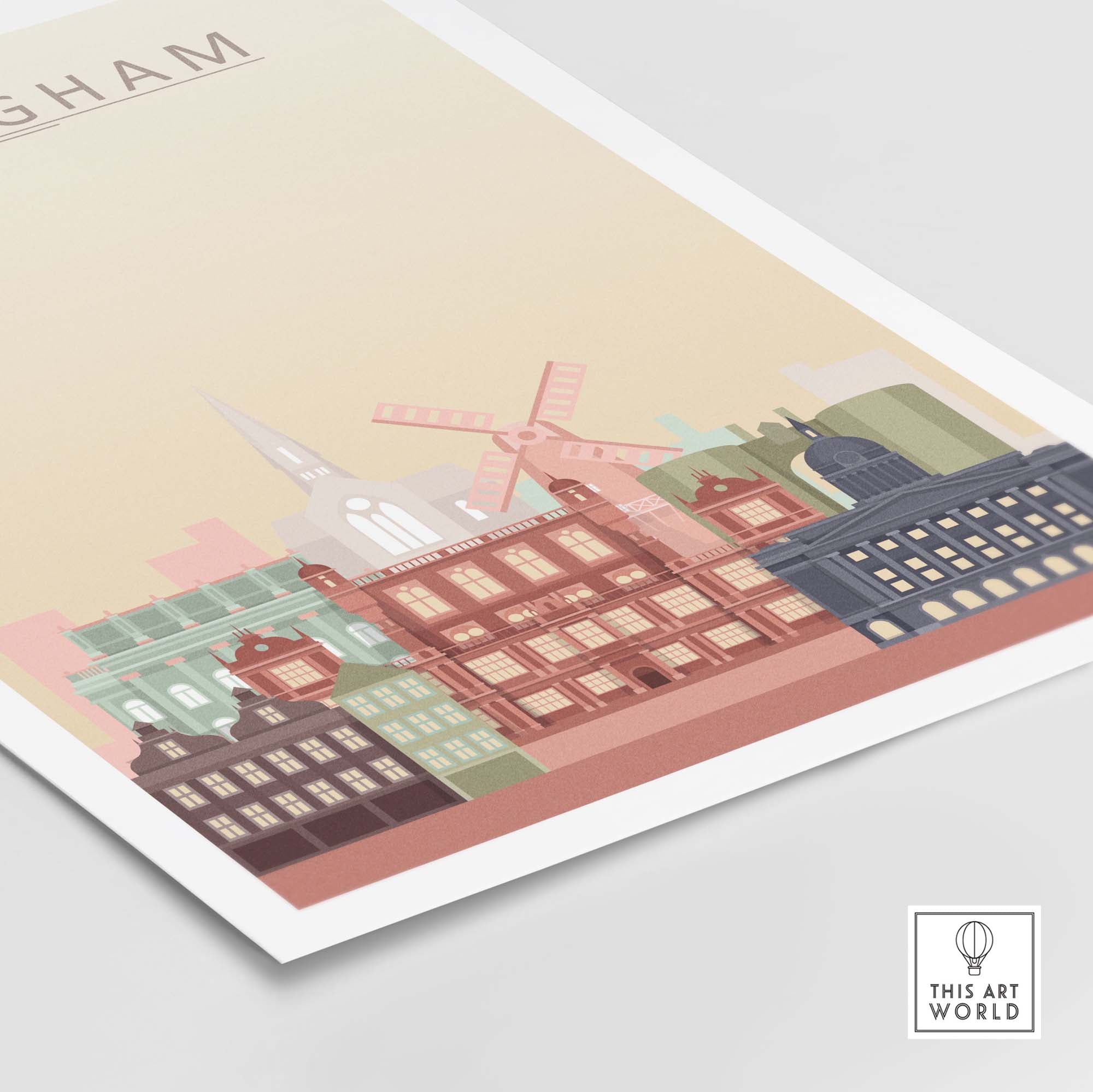 Nottingham Skyline Print