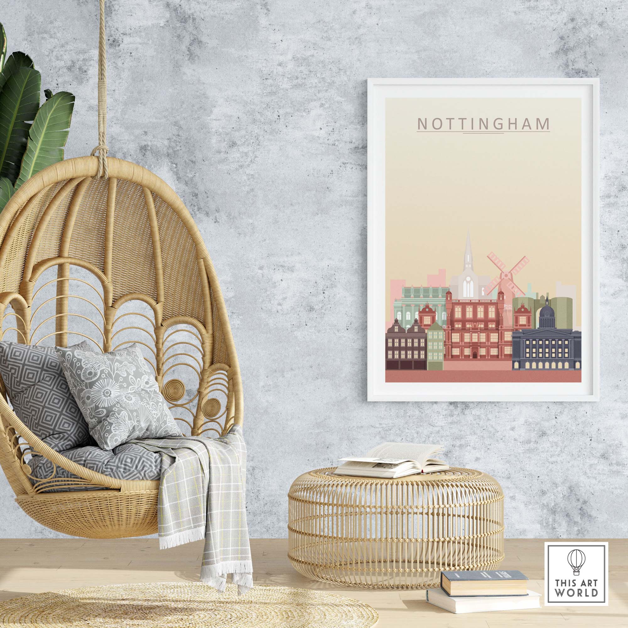 Nottingham Skyline Print