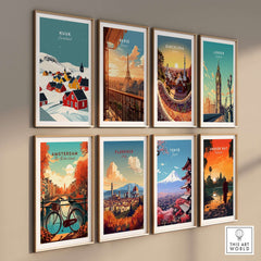 Nuuk Greenland Print along with prints of Paris, Barcelona, London, Amsterdam, Florence, Tokyo, and Angkor Wat.