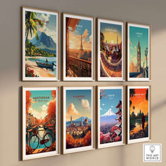 Order Mauritius Art Online - Island Tranquility Beach Scene Wall Decor featuring vibrant global city artwork.