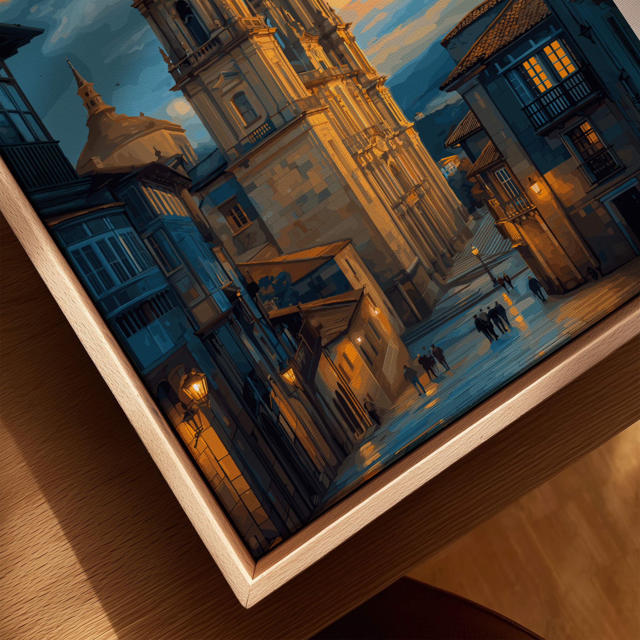 Santiago de Compostela Print | Galician Home Decor showcasing the historic architecture and charm of Santiago de Compostela.