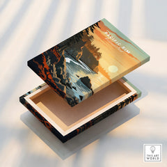 Pacific Rim National Park stretched canvas print with sunset and coastal landscape artwork