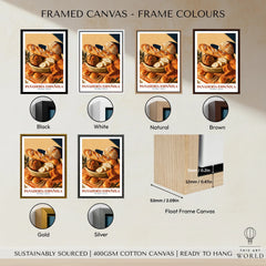 Spanish Panaderia Bakery Wall Art - framed canvas float frame colour options