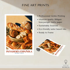 Spanish Panaderia Bakery Wall Art - fine art print unframed quality details
