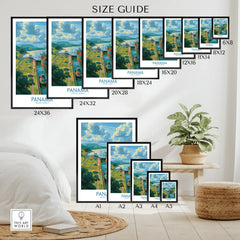 Panama Canal travel poster in various sizes for home decor