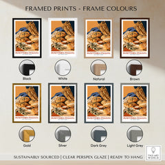 Italian Panetteria Bakery Wall Art - framed print colour options