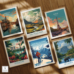 Pas de la Casa Poster Grandvalira Ski Print | Snow and Ski Wall Decor featuring vibrant travel art.