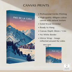 Pas de la Casa Wall Art | Andorra Travel Print featuring Giclée printing and a stunning mountain landscape.