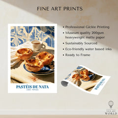Pasteis de Nata Portuguese Kitchen Wall Art - fine art print unframed quality details