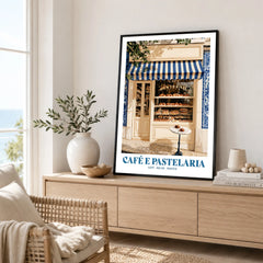 Portuguese Pastelaria Kitchen Wall Art - framed artwork living room lifestyle setting