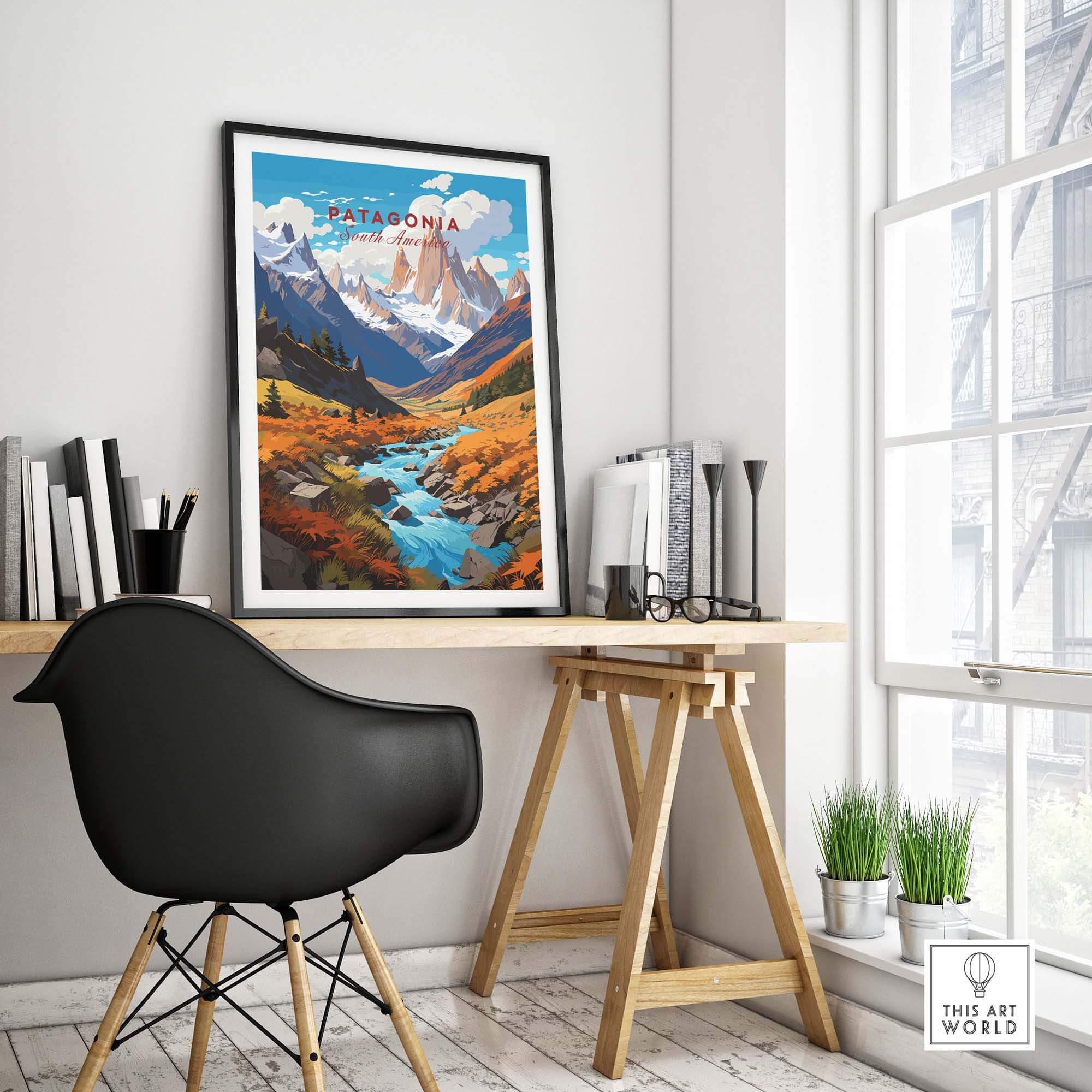 Stunning Patagonia Poster - South America Travel Art – This Art World
