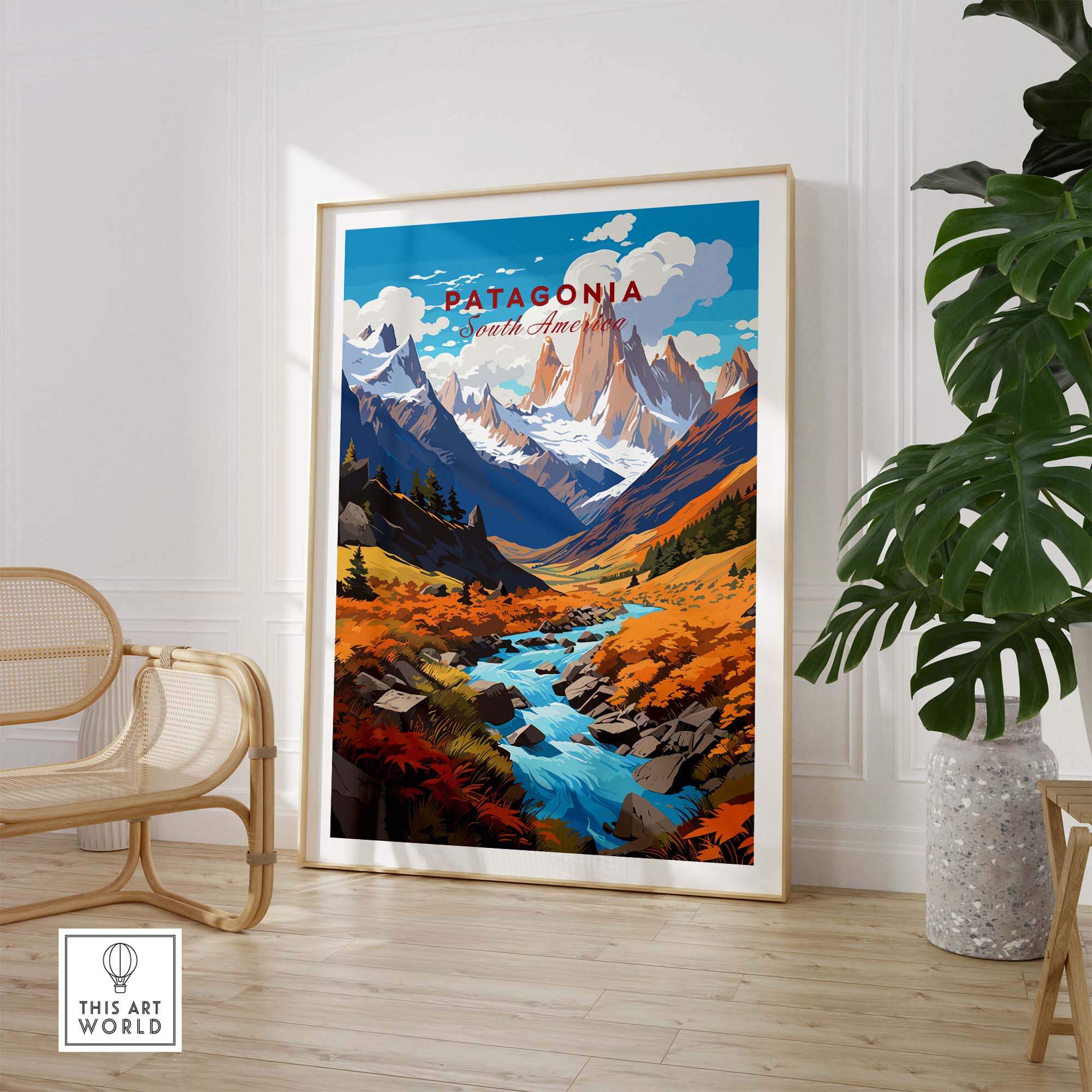 Stunning Patagonia Poster - South America Travel Art – This Art World