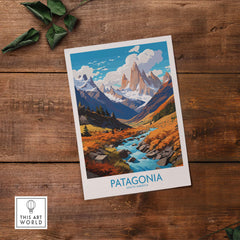 Patagonia Print showcasing stunning landscapes of South America, perfect for outdoor enthusiasts and wall art lovers.