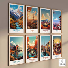 Patagonia Print featuring stunning landscapes and vibrant colors showcasing the beauty of Patagonia.