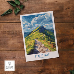 Pen Y Fan Poster Brecon Beacons Wales featuring a stunning landscape design.