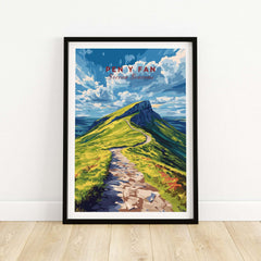 Pen Y Fan Print Brecon Beacons Wales showcasing the scenic peak and pathway in vibrant colors.