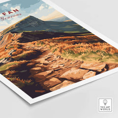 Pen Y Fan Travel Print Wales showcasing the stunning landscape of the Brecon Beacons.