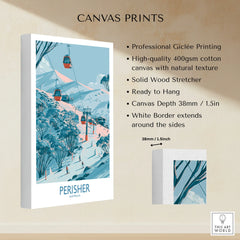 Perisher Australia Ski Resort Wall Art — canvas print stretched cotton canvas details