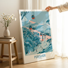 Perisher Australia Ski Resort Wall Art — canvas print mirror edge hand holding room setting