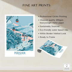 Perisher Australia Ski Resort Wall Art — fine art print unframed quality details