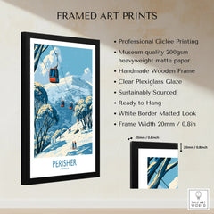 Perisher Australia Mountains Wall Art — framed print details measurements quality details