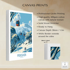Perisher Australia Mountains Wall Art — canvas print stretched cotton canvas details
