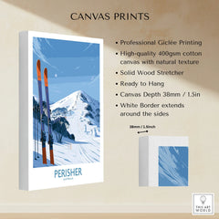 Perisher Australia Ski Slopes Wall Art — canvas print stretched cotton canvas details
