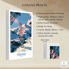 Perisher Australia Snowy Peaks Wall Art — canvas print stretched cotton canvas details