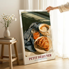 French Breakfast Kitchen Wall Art - canvas print mirror edge hand holding room setting