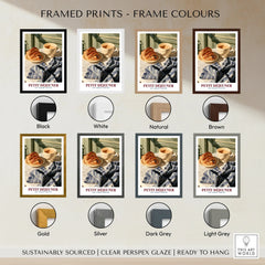 Petit Dejeuner French Kitchen Wall Art - framed print colour options