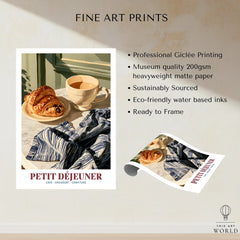 Petit Dejeuner French Kitchen Wall Art - fine art print unframed quality details