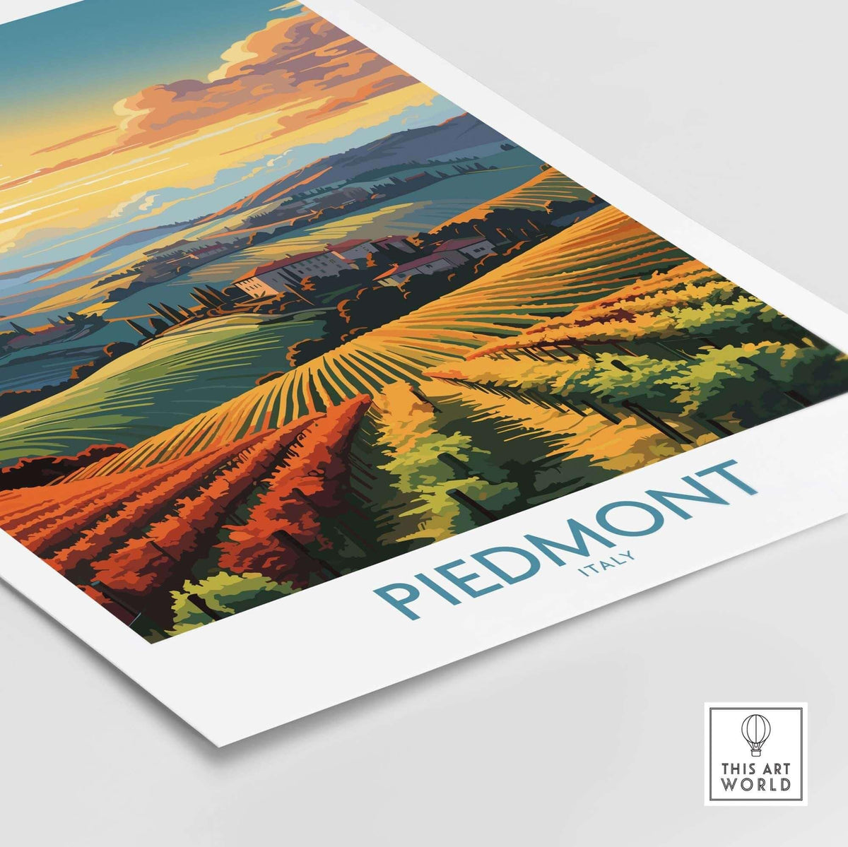 Piedmont Poster Italy - Stunning Wine Region Prints – This Art World